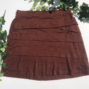 PrAna Leah Tiered Athletic Skirt Brown Orange